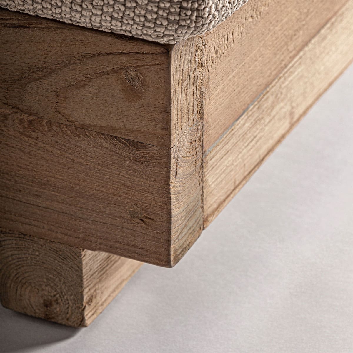 Bain de soleil beige recyclé et bois massif GABIN – Image 6