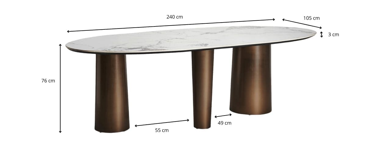 Dimensions de la table à manger