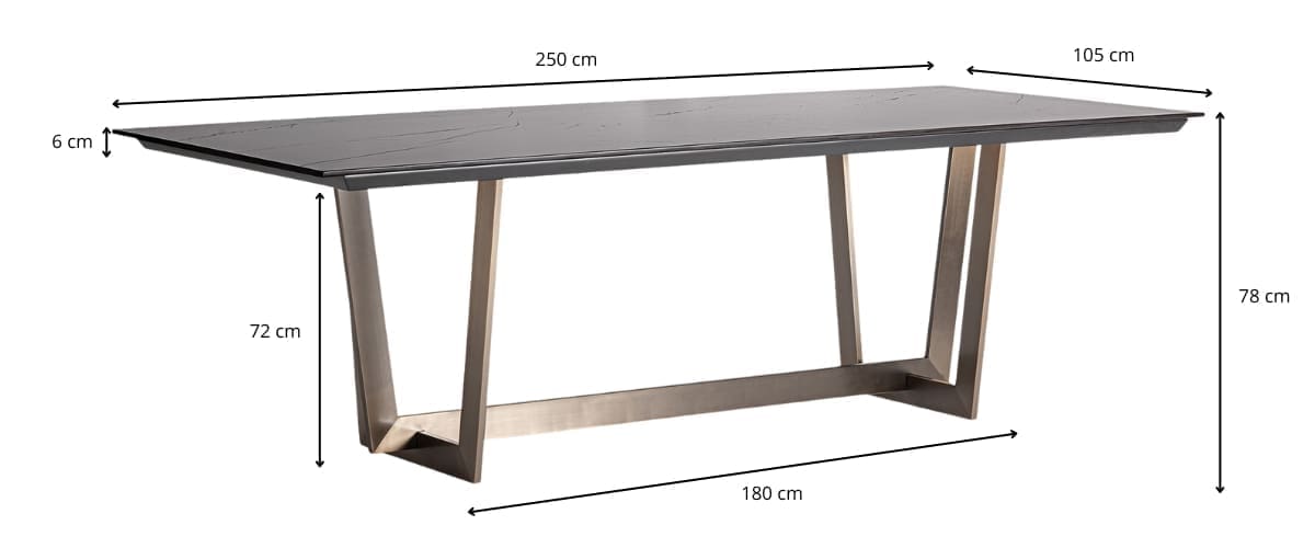 Dimensions de la table de salle à manger noire