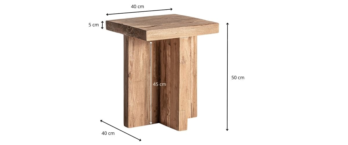 Dimensions table de jardin