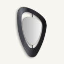 Miroir mural métal noir forme organique