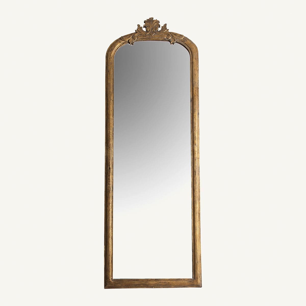 Miroir mural en bois doré style colonial 196 cm