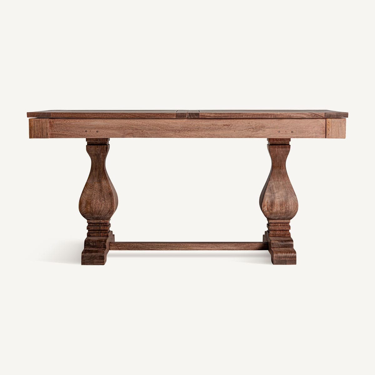 Table à manger en bois massif de manguier extensible