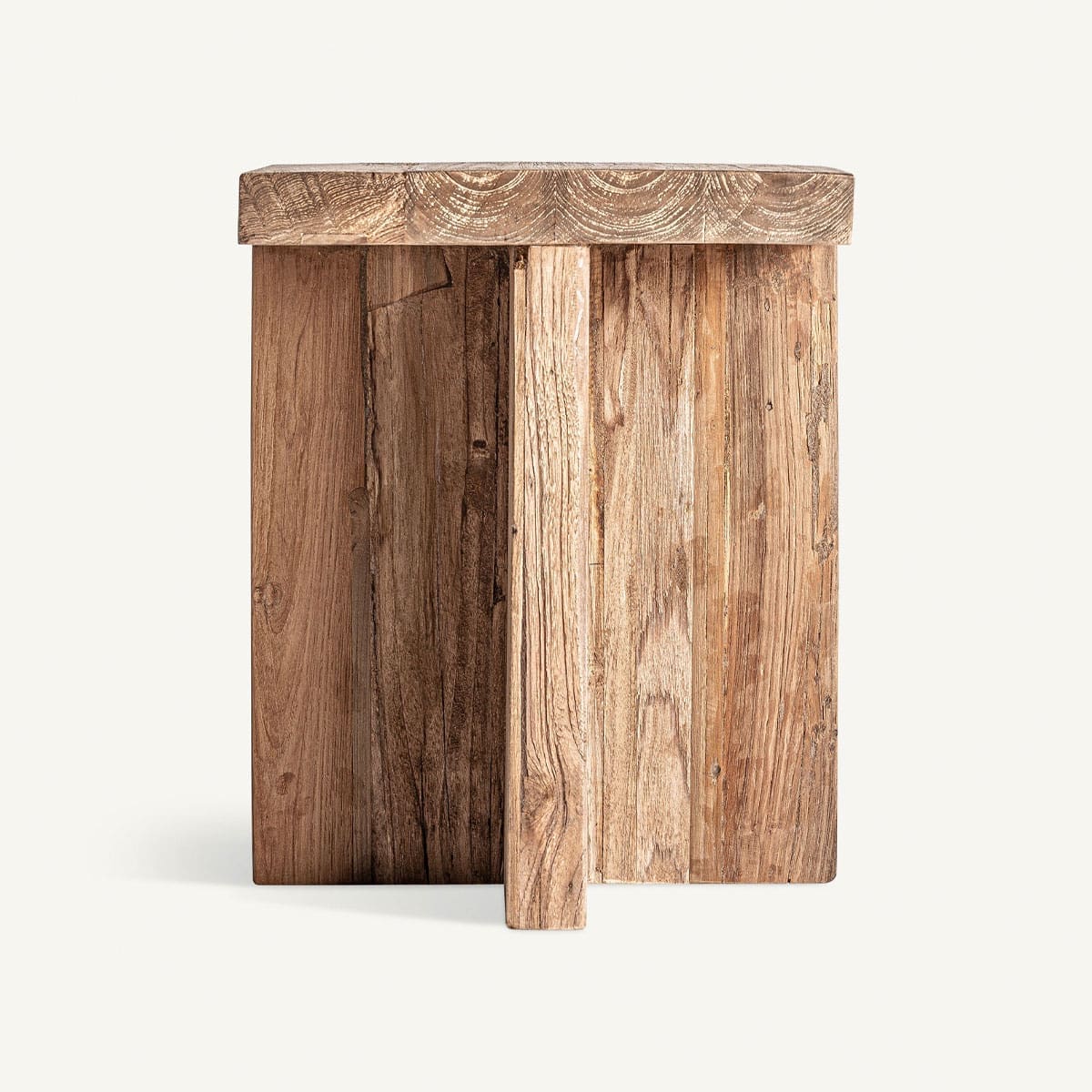 Table basse de jardin carrée en bois massif 40 cm