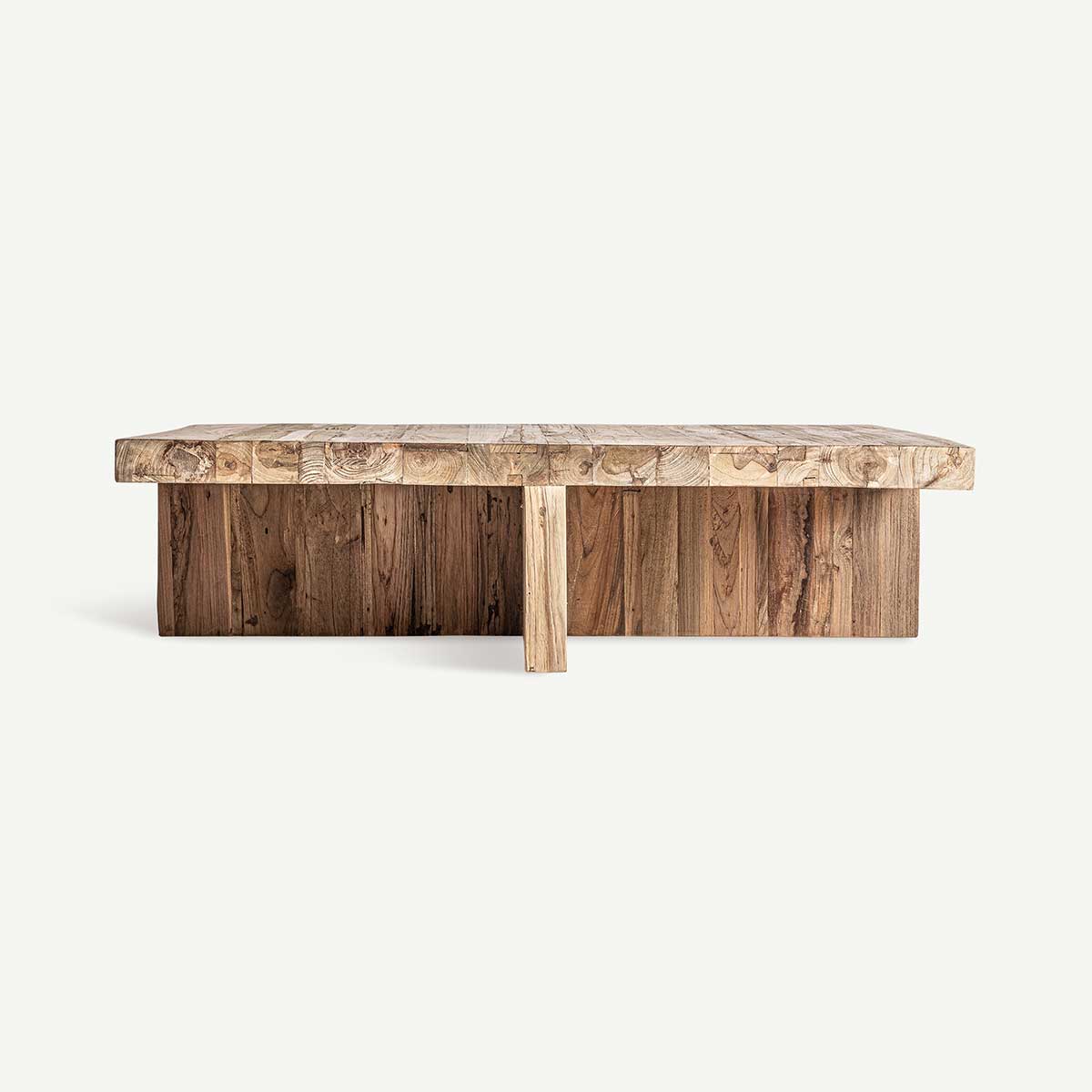 Table de jardin carrée en bois massif de 100 cm
