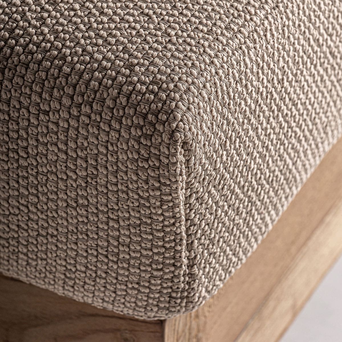 Bain de soleil beige recyclé et bois massif GABIN – Image 8