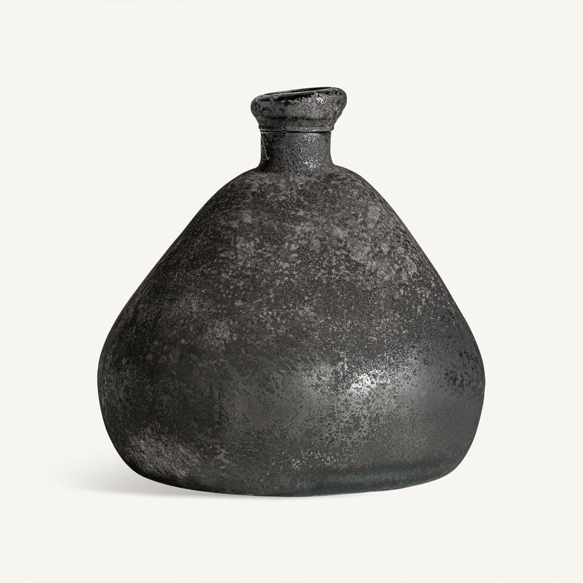 Vase en verre noir 30 cm