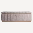 banquette coffre moderne en tissu et bois
