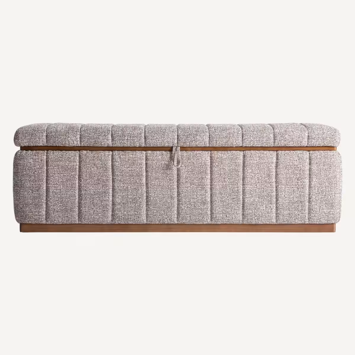banquette coffre moderne en tissu et bois
