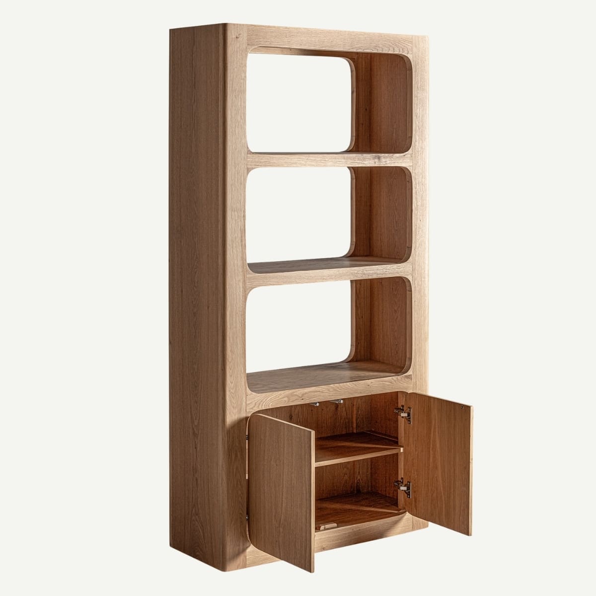 grande bibliothèque en chêne