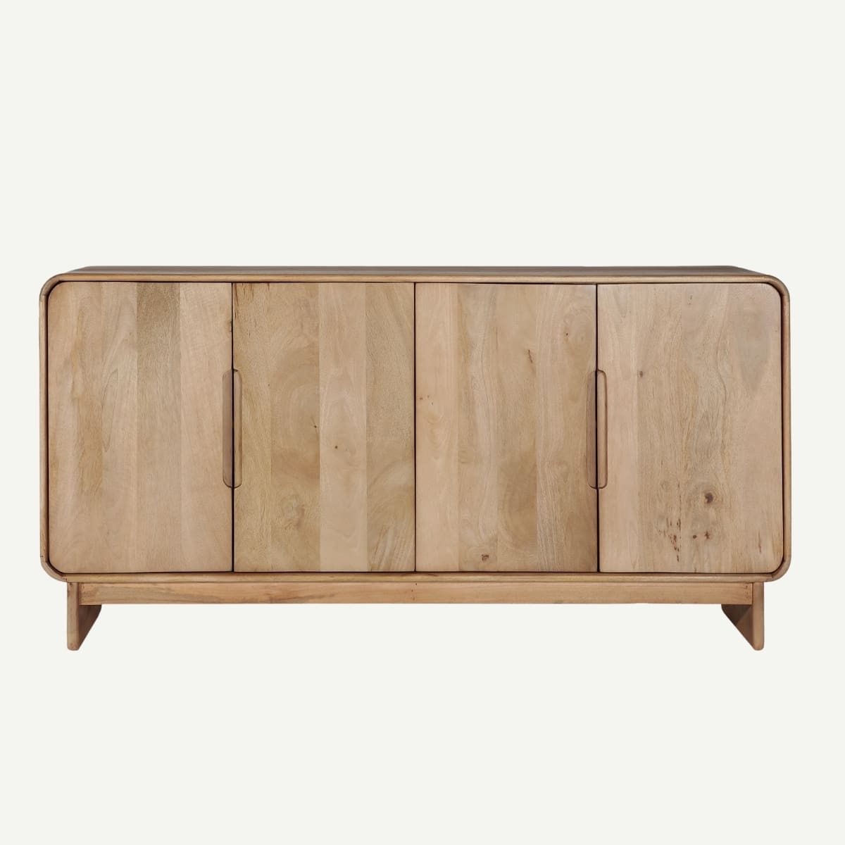 buffet 4 portes bois de manguier massif 160 cm