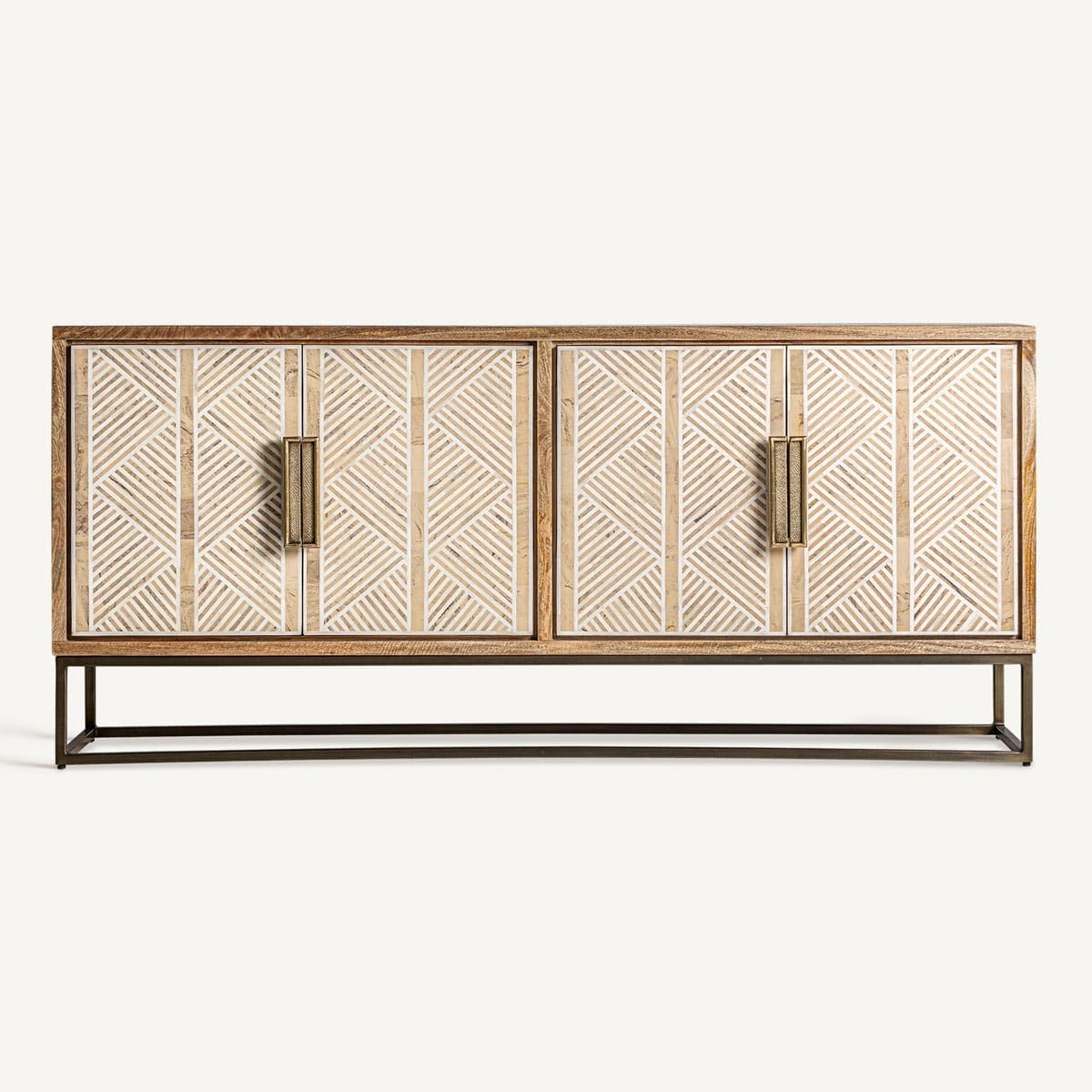 buffet haut de gamme en bois massif et os de buffle