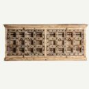 buffet bois massif 219 cm en bois de manguier et ferrures
