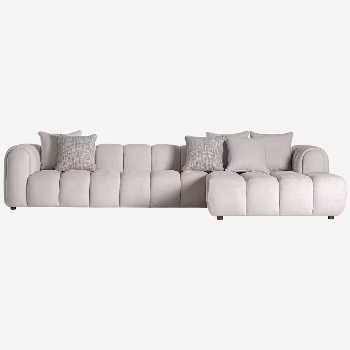 canapé d'angle bubble haut de gamme en tissu texturé