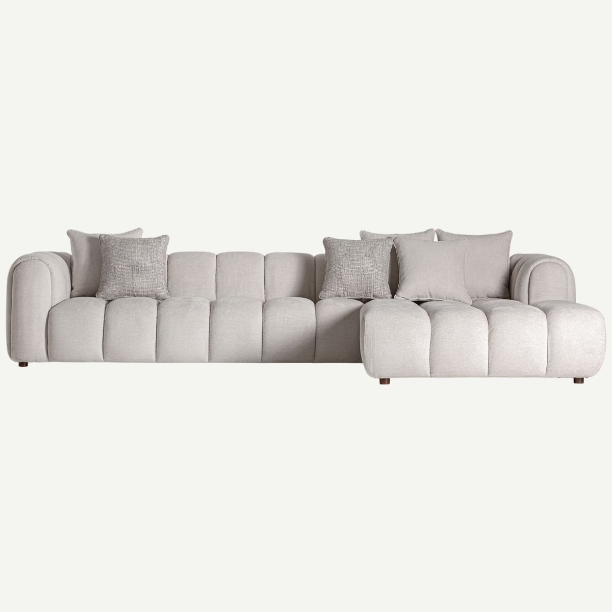 canapé d'angle bubble haut de gamme en tissu texturé