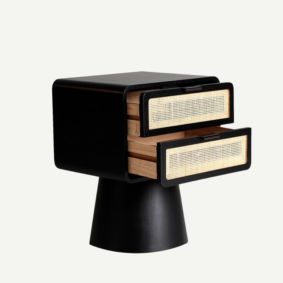 table de nuit avec 2 tiroirs