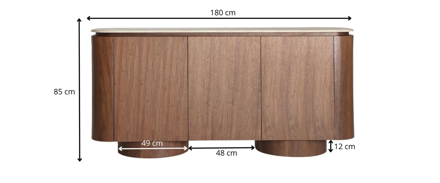 dimensions détaillées du buffet