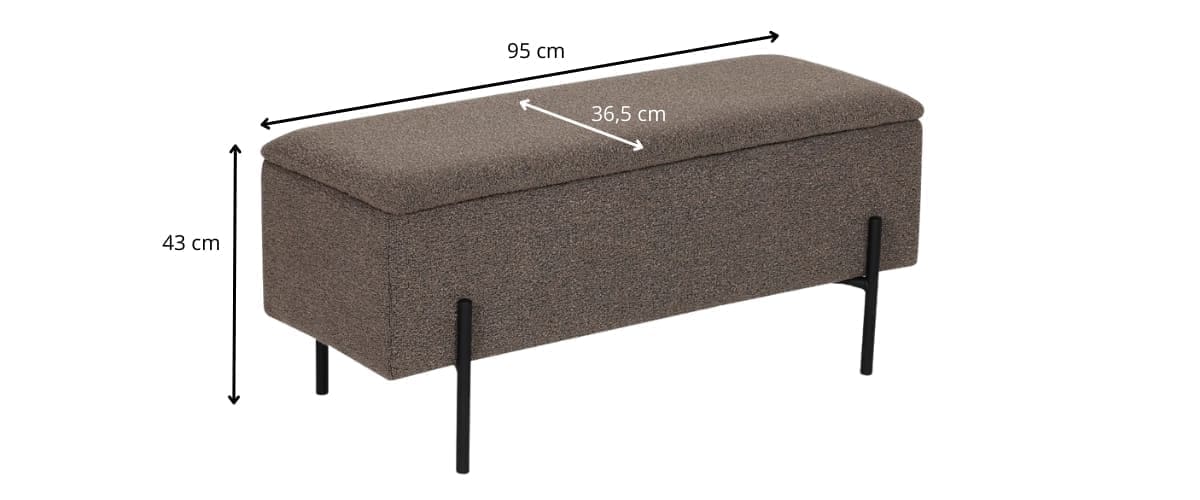 dimensions du banc coffre