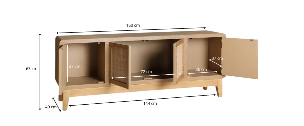 dimensions du meuble tv