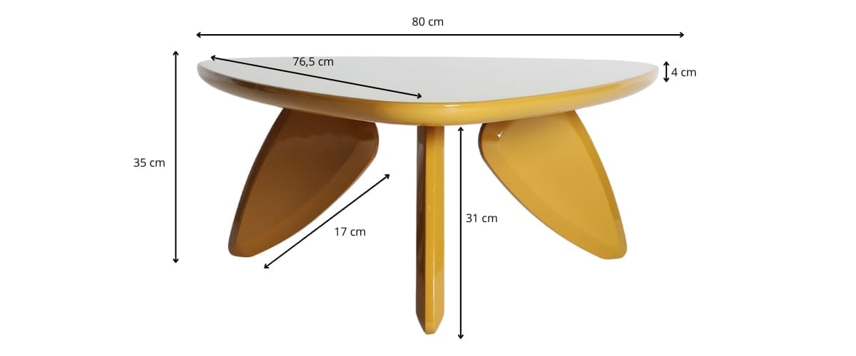 dimensions dƩtaillƩes table basse jaune moutarde