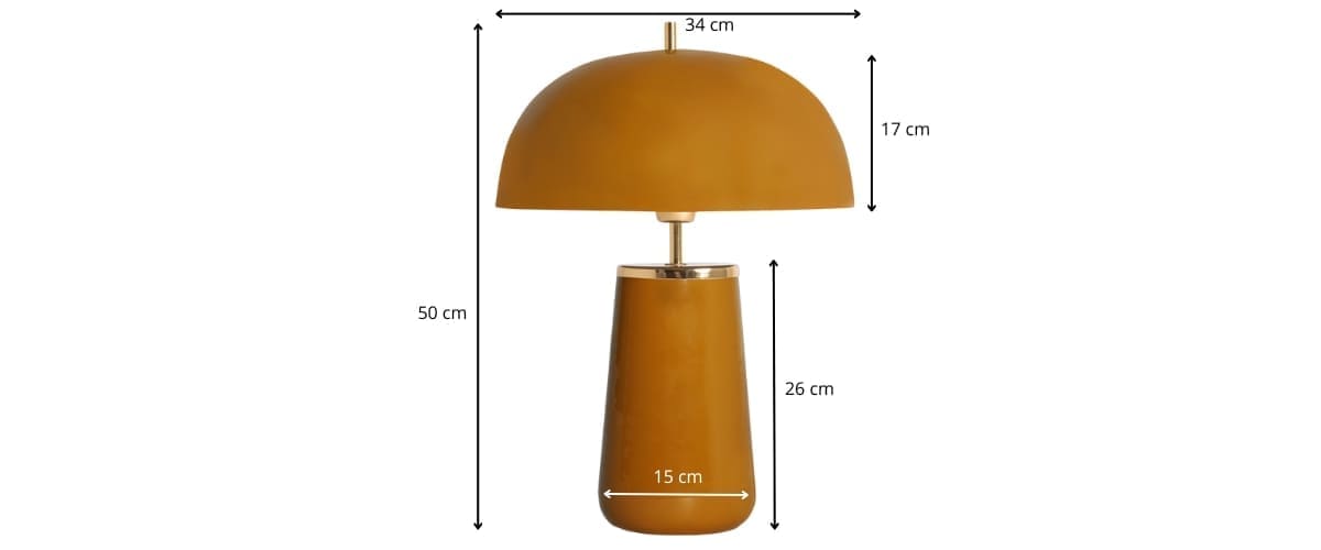 dimensions de la lampe