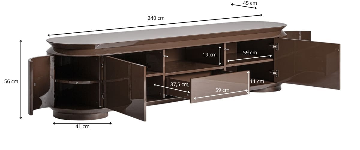 dimensions du meuble tv