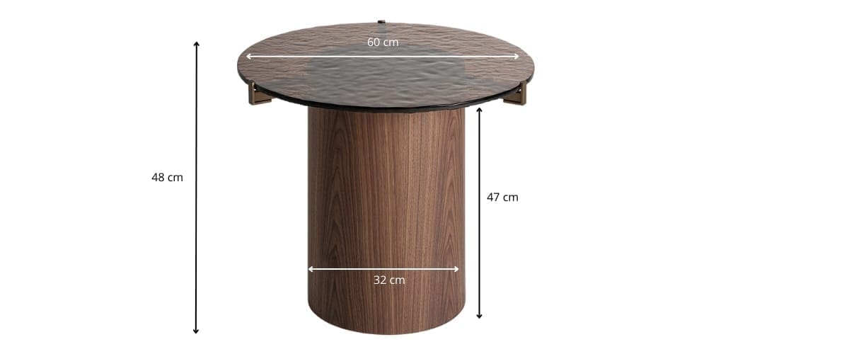 dimensions table d'appoint ronde