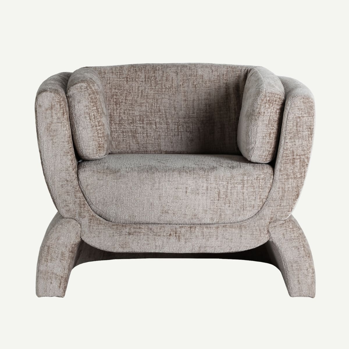 Fauteuil design marron chiné BASILE