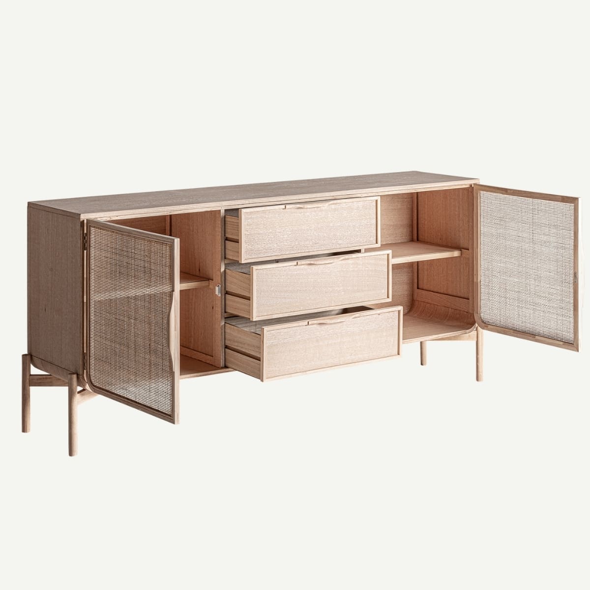 meuble buffet avec portes et tiroirs