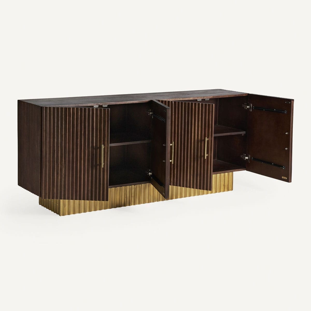 buffet 4 portes nervurées et 4 compartiments