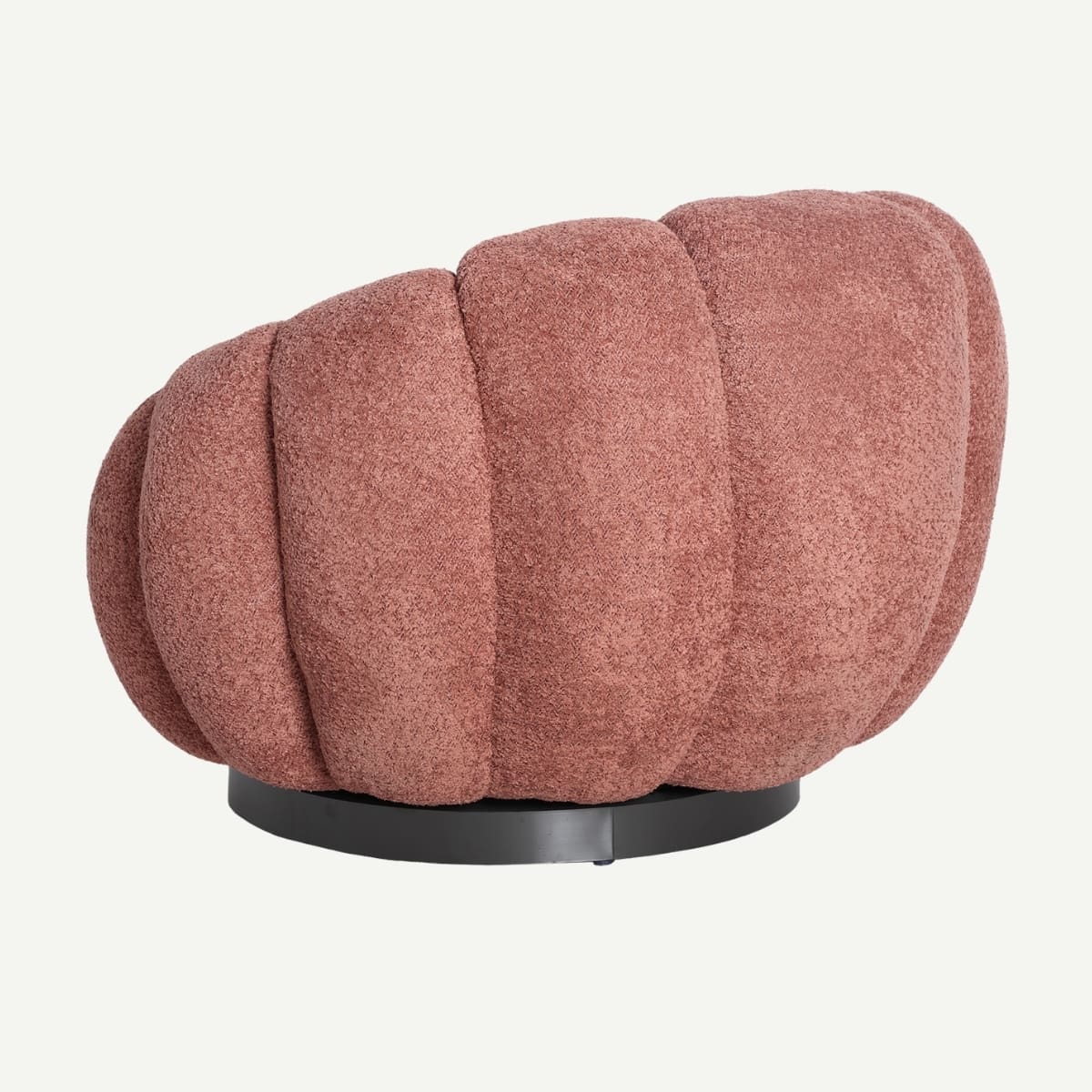 fauteuil moderne en tissu terracotta