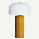 lampe moutarde et blanche