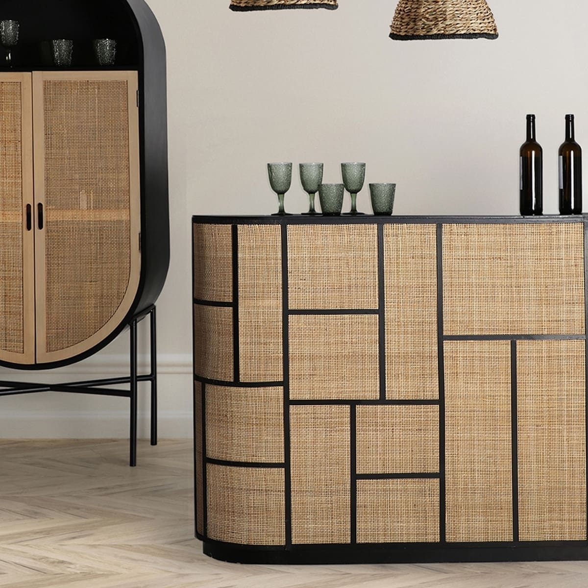 mobilier de bar japandi