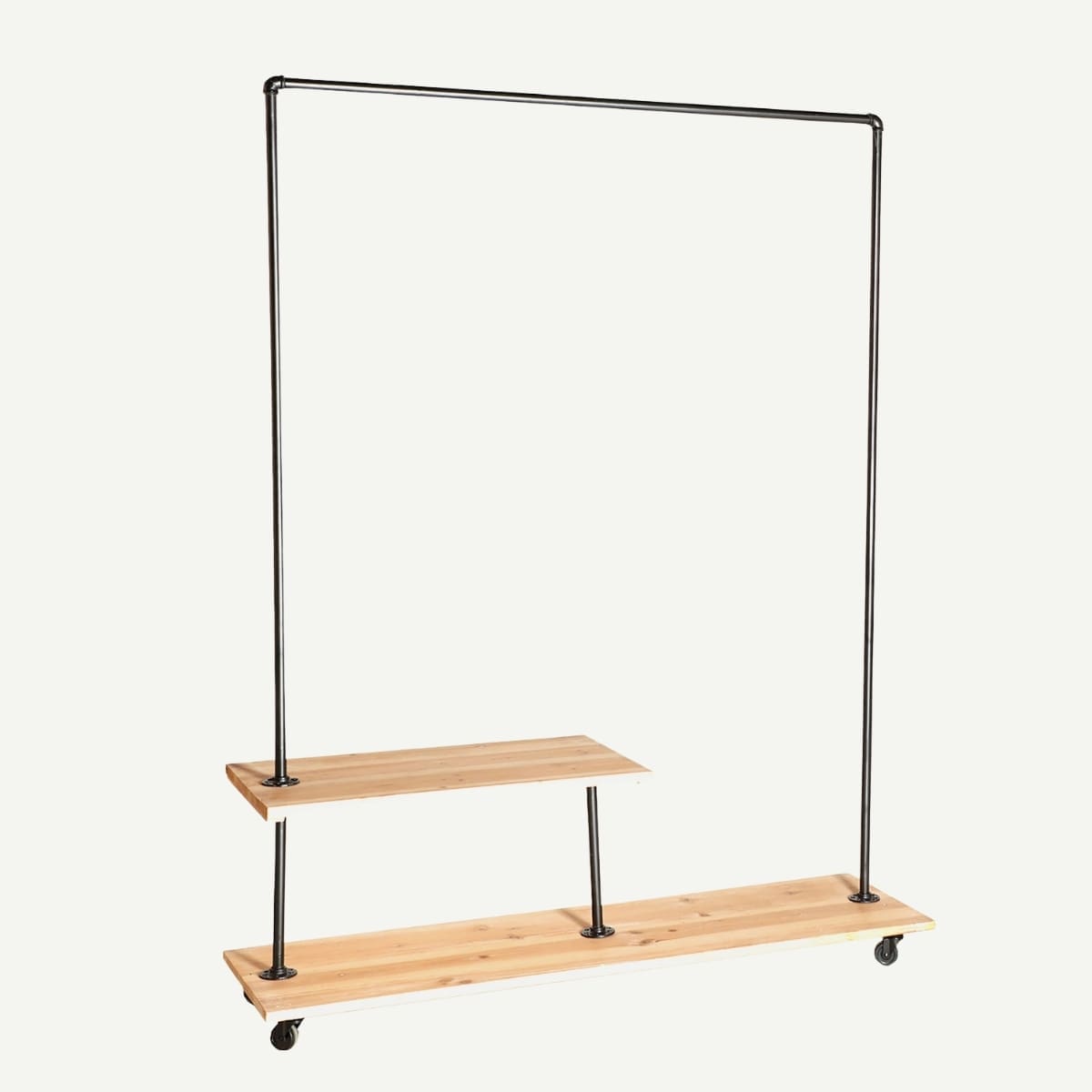 portant à vêtements industriel bois et métal