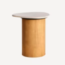 table d'appoint tendance en travertin