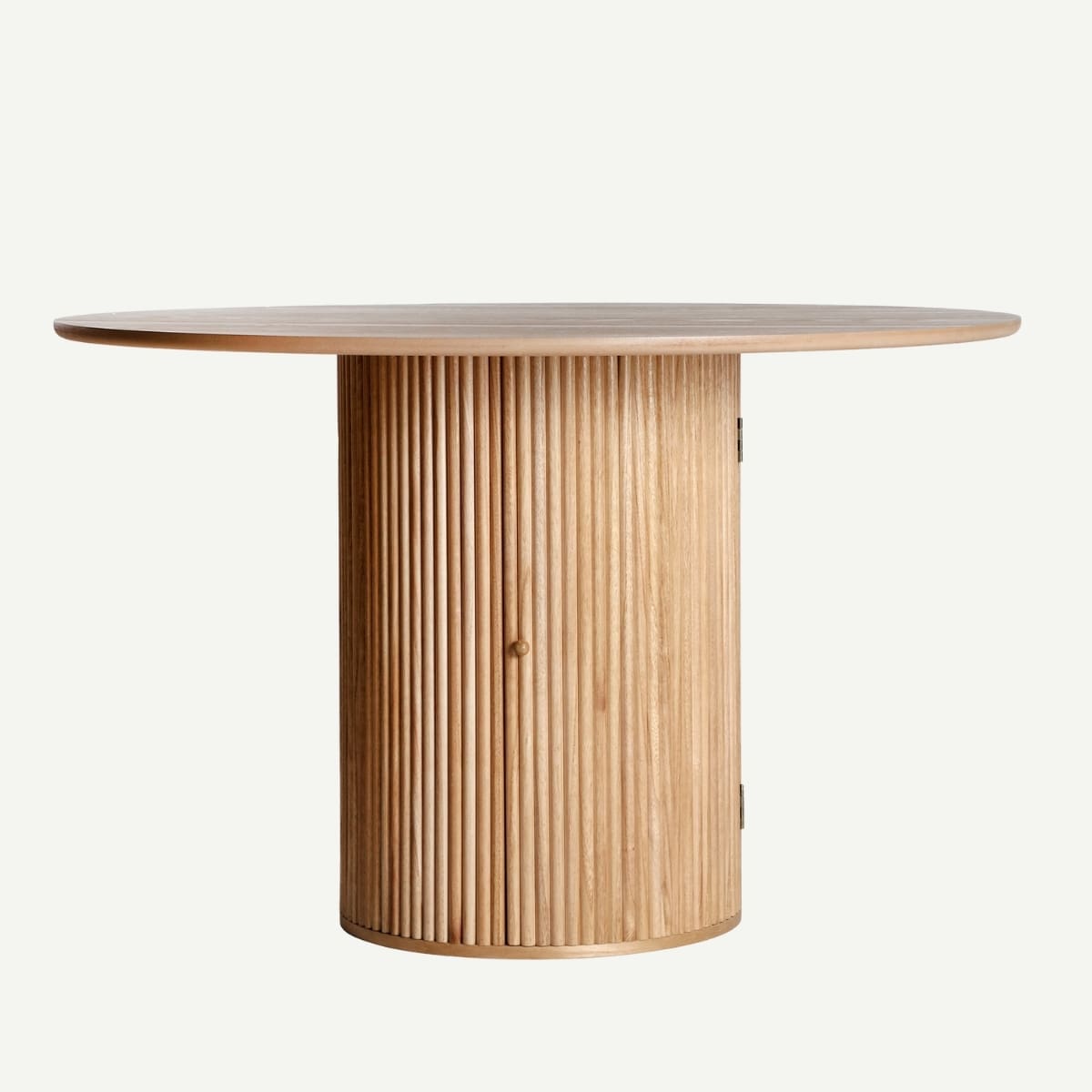 table de repas japandi avec rangement intégré