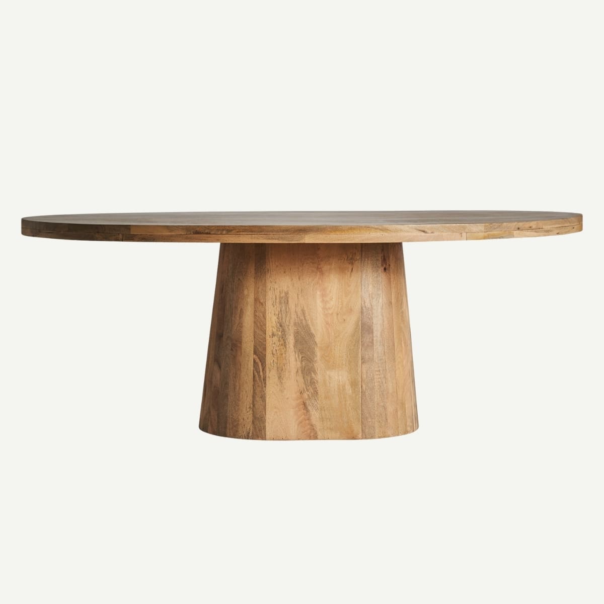 table de repas ovale en manguier massif