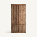 Armoire en bois massif haute de 220 cm avec penderie