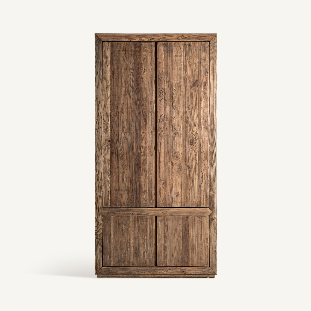 Armoire en bois massif haute de 220 cm avec penderie