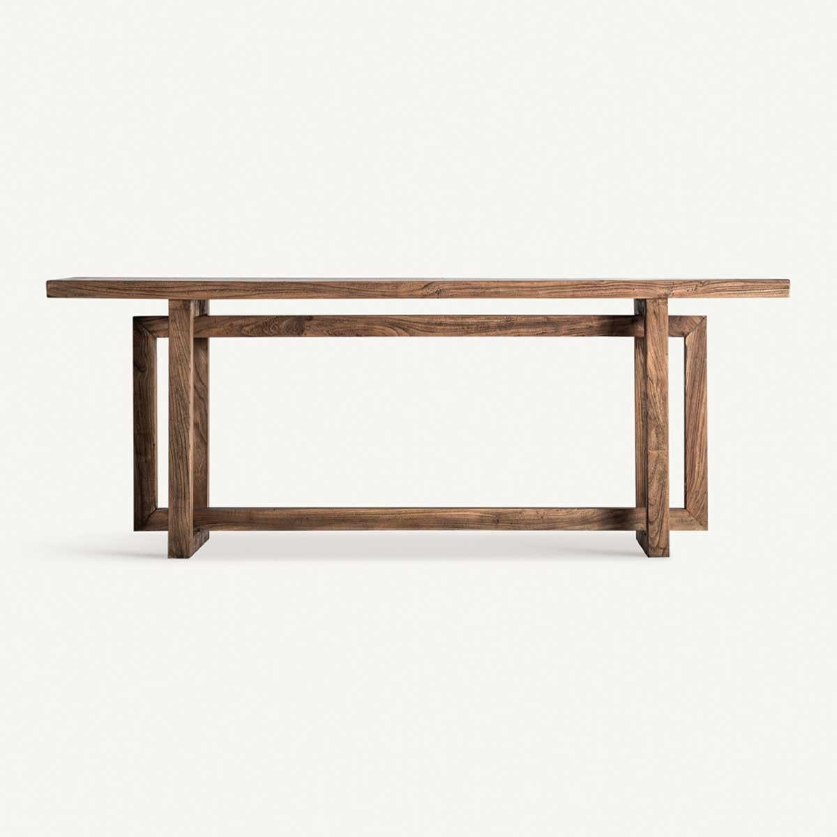 Console en bois d'orme massif de 200 cm