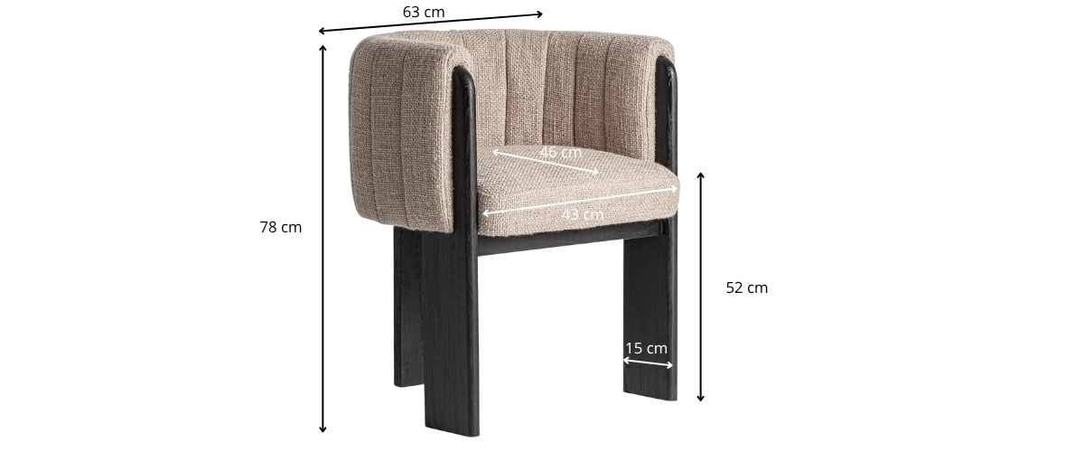 Dimensions de la chaise de salle à manger