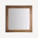 Miroir carré en bois d'orme massif 140 cm