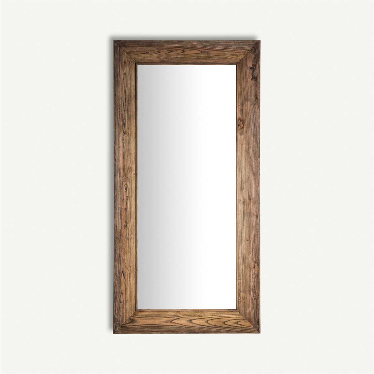 Miroir rectangulaire en bois rustique massif de 200 cm de haut