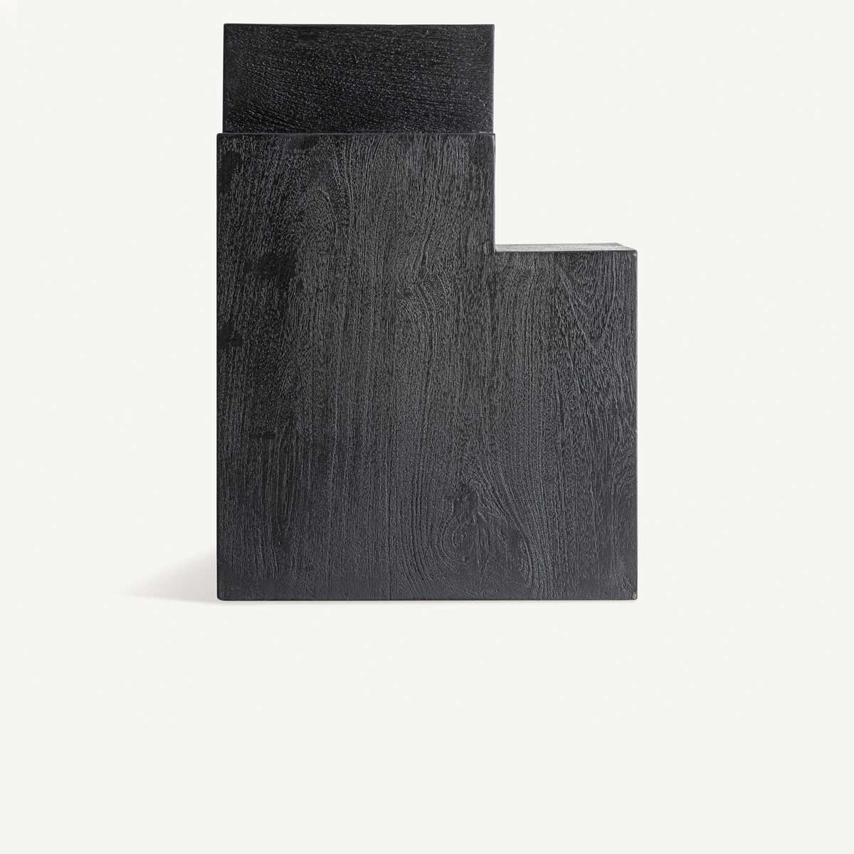 Table d'appoint en bois de manguier noir sculpturale