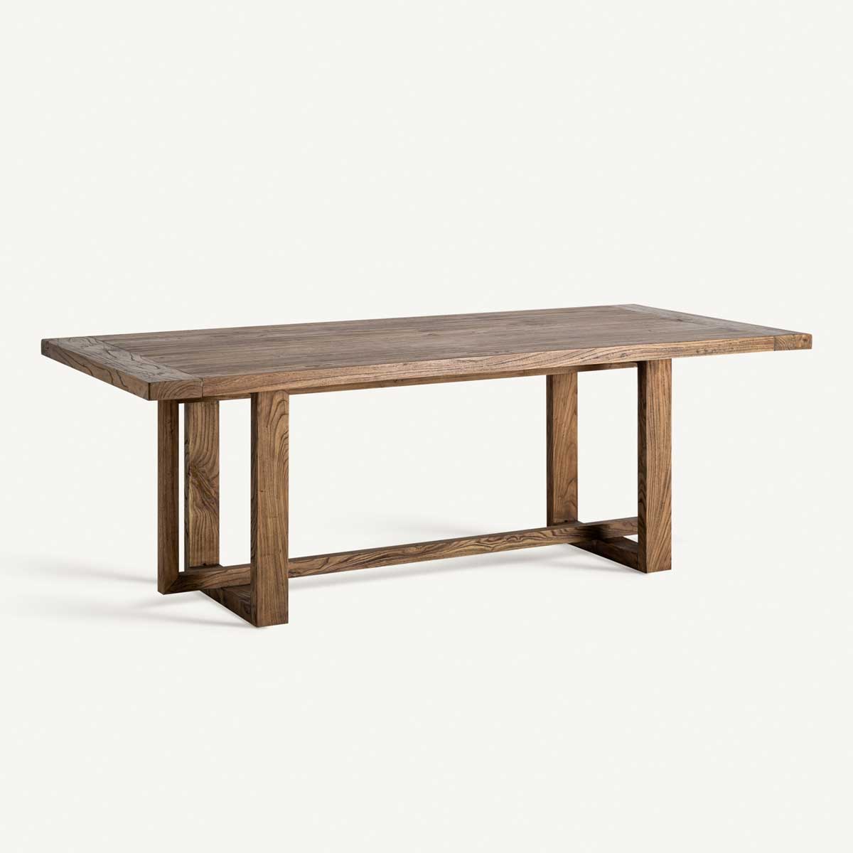 Table de salle à manger en bois massif d'orme 220 cm