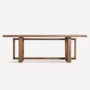 Table de salle à manger en bois massif d'orme 220 cm