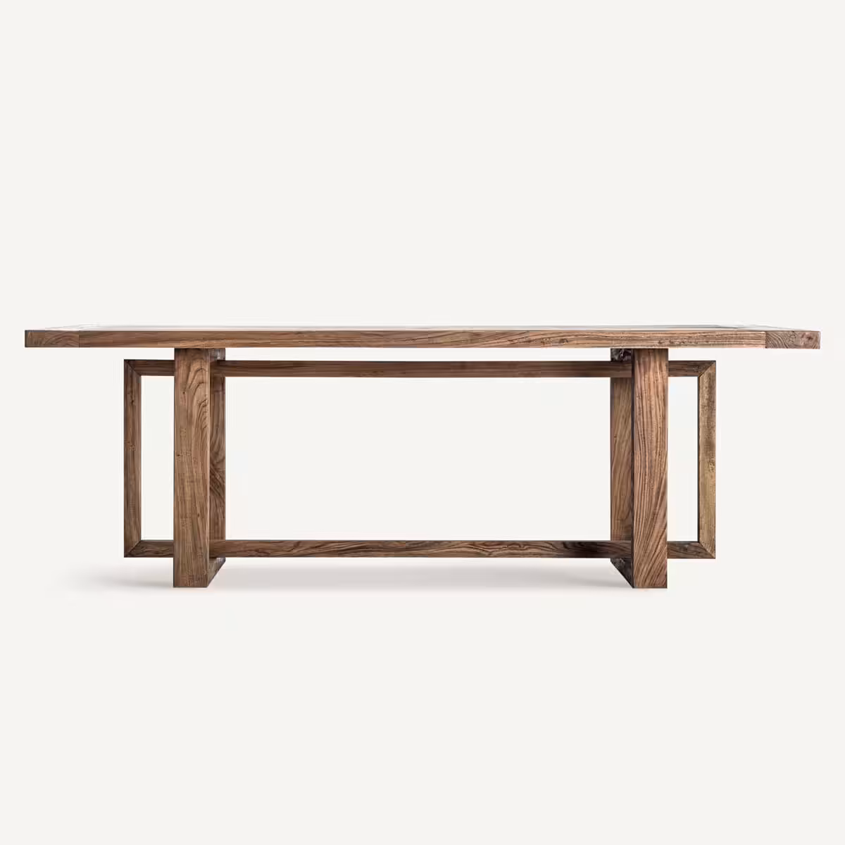 Table de salle à manger en bois massif d'orme 220 cm
