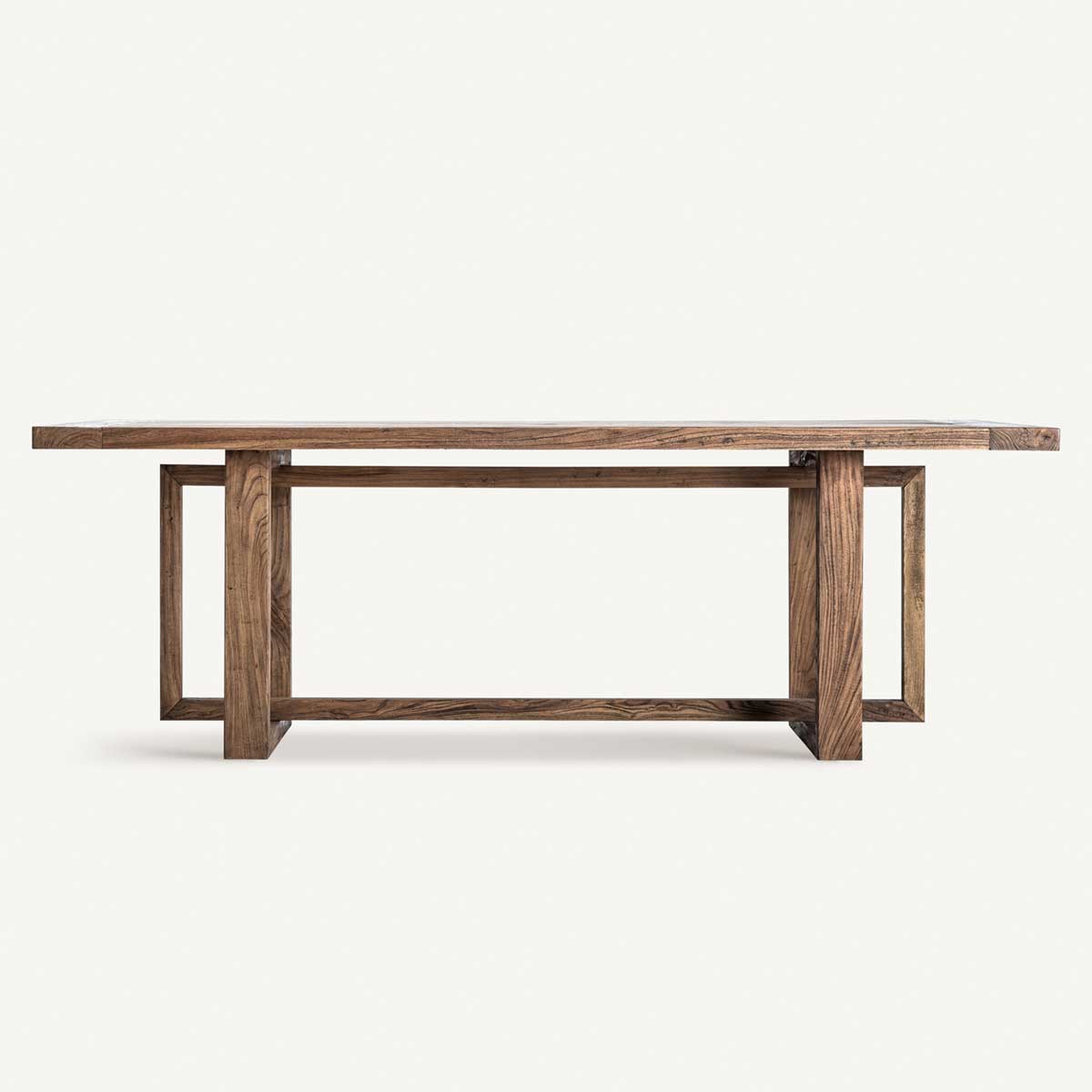 Table de salle à manger en bois massif d'orme 220 cm