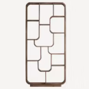 grande bibliothèque asymétrique en bois