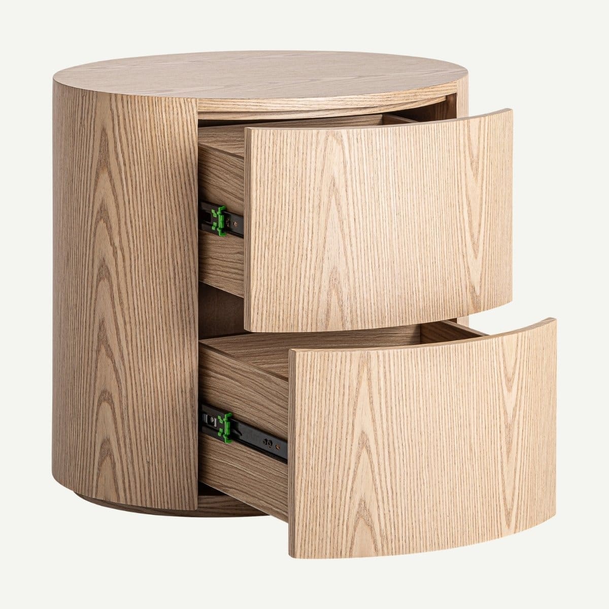 table de nuit ovale chêne clair